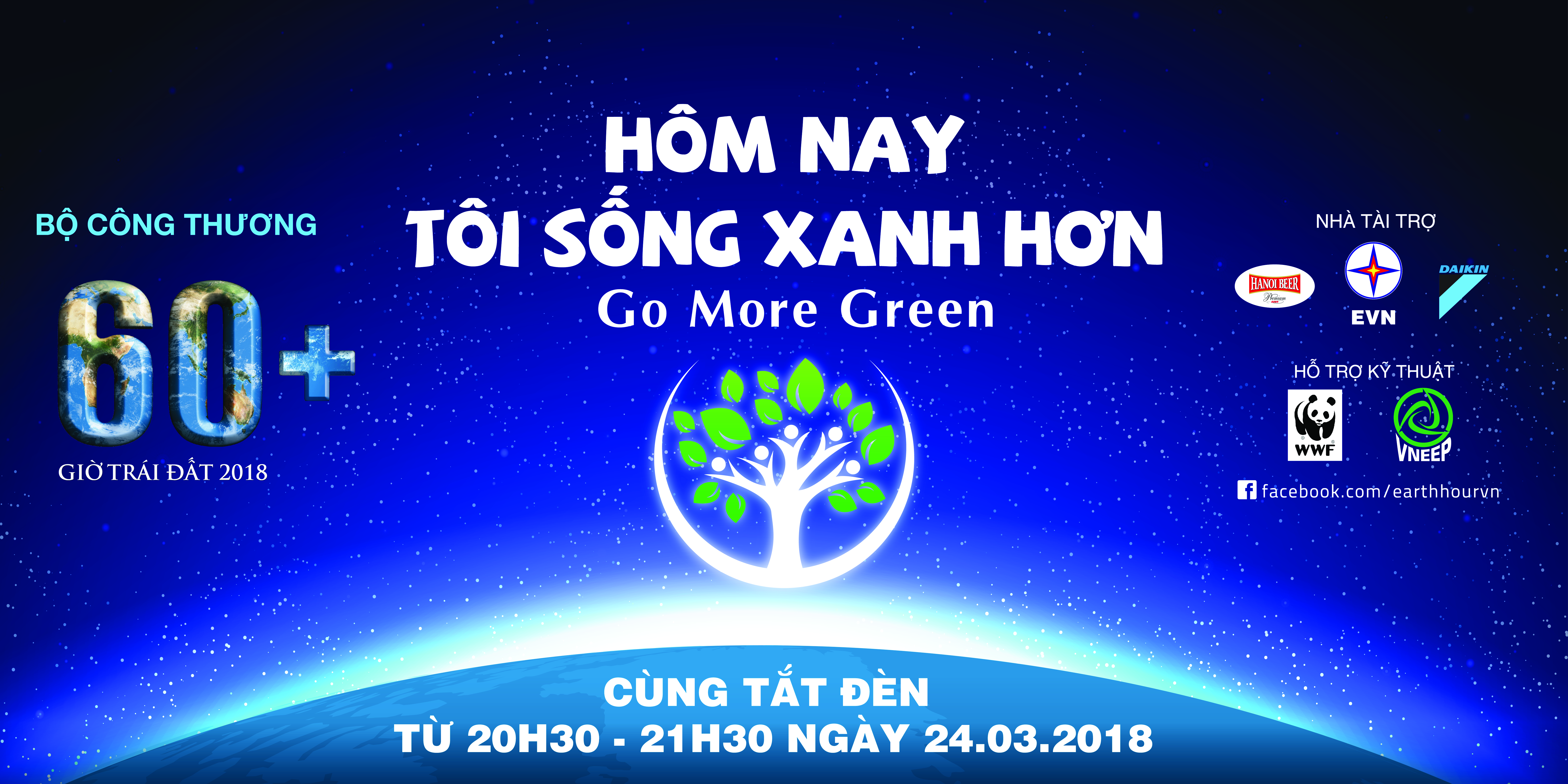 “GO MORE GREEN - HÔM NAY TÔI SỐNG XANH HƠN” CBCNV CÔNG TY THỦY ĐIỆN ĐẠI NINH HƯỞNG ỨNG CHIẾN DỊCH GIỜ TRÁI ĐẤT NĂM 2018