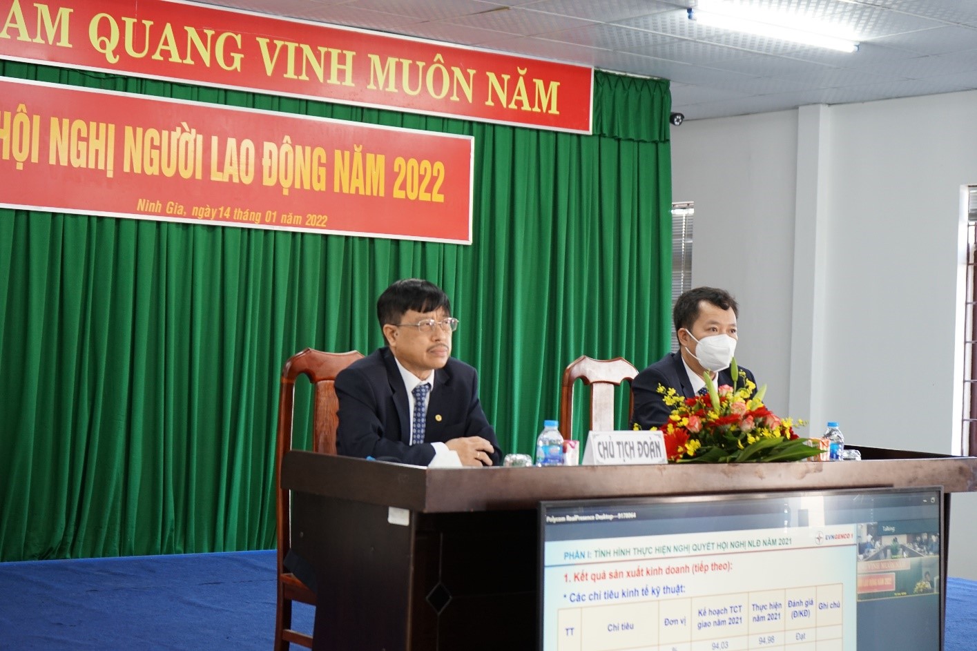 CÔNG TY THỦY ĐIỆN ĐẠI NINH TỔ CHỨC HỘI NGHỊ NGƯỜI LAO ĐỘNG NĂM 2022