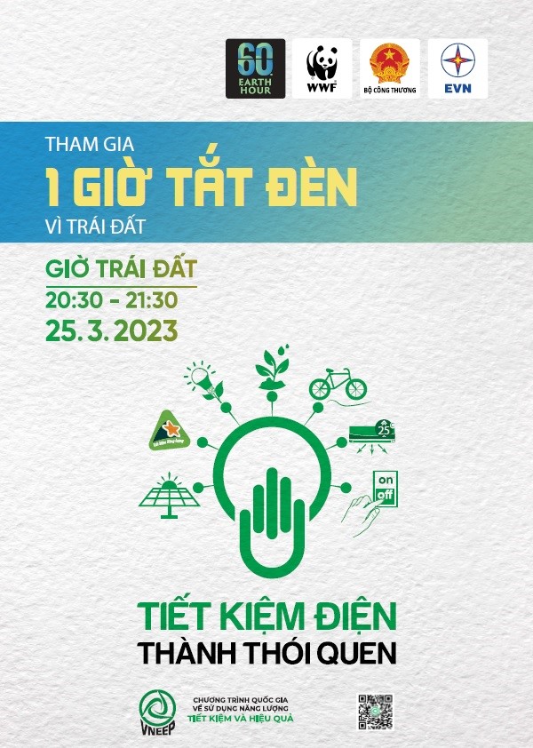 Hưởng ứng chiến dịch Giờ Trái đất năm 2023 “Tiết kiệm điện – Thành thói quen”