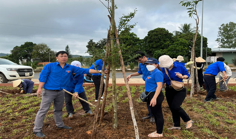 ĐOÀN CƠ SỞ CÔNG TY THỦY ĐIỆN ĐẠI NINH  HƯỞNG ỨNG BẢO VỆ MÔI TRƯỜNG