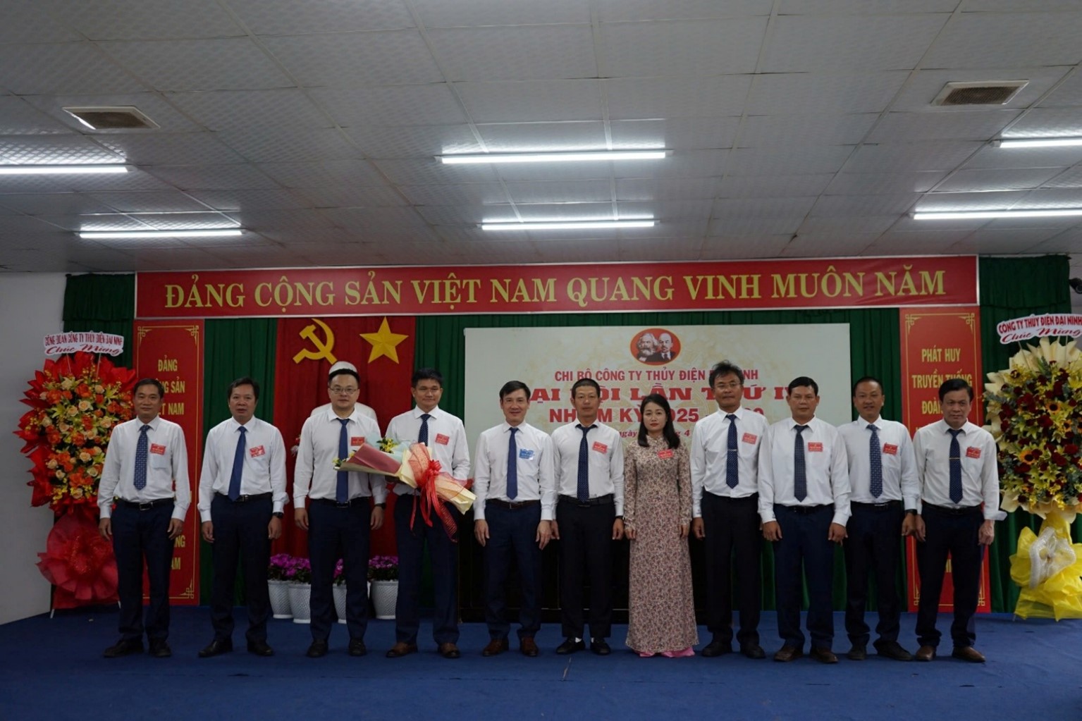 ĐẠI HỘI CHI BỘ CÔNG TY THỦY ĐIỆN ĐẠI NINH LẦN THỨ IV, NHIỆM KỲ 2025-2030 THÀNH CÔNG TỐT ĐẸP